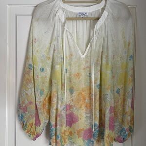 Current Air White Embellished 3/4 Sleeve Blouse - NWOT!